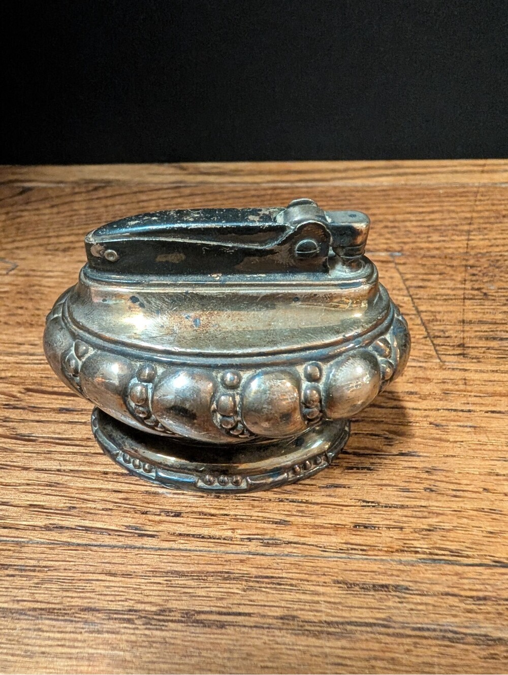 Ronson Crown, Silverplated Vintage Table Top Cigar Lighter /Paperweight Untested